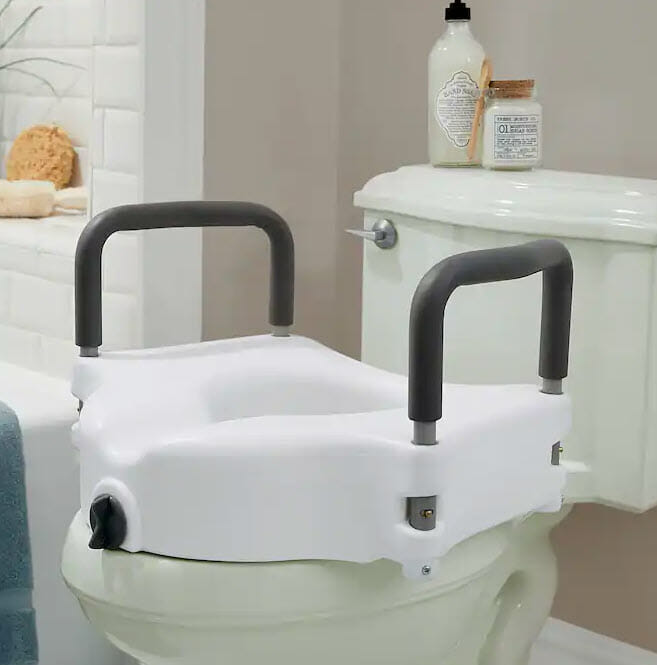 elevated toilet seat for safety