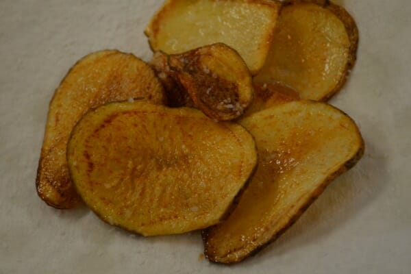 A serving of Homemade Potato Chips.